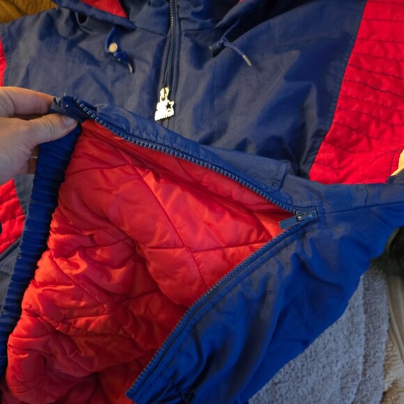 Vintage 90s NCAA kansas jayhawks starter jacket half zip - large - Picture 7 of 11